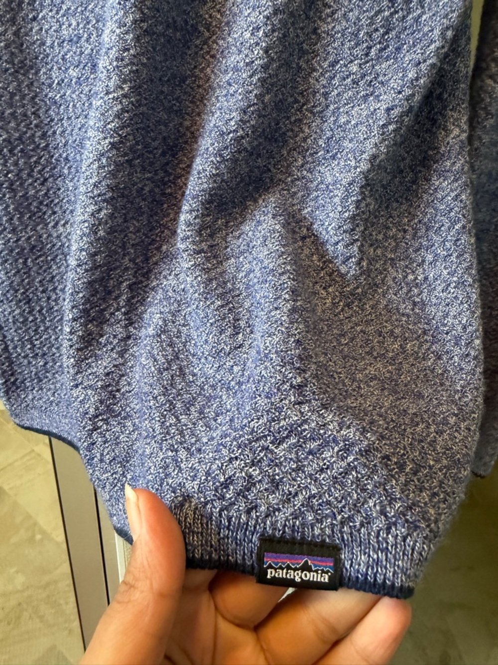 Patagonia Heathered Blue Knit Sweater